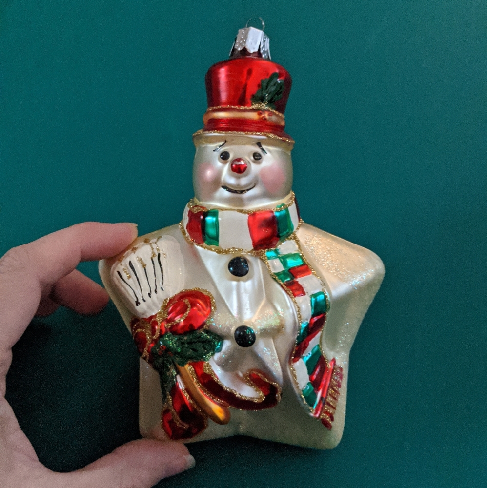 Kurt Adler Star Snowman Christmas Ornament